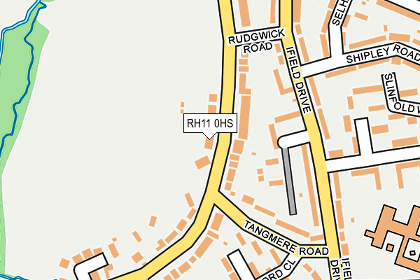 RH11 0HS map - OS OpenMap – Local (Ordnance Survey)