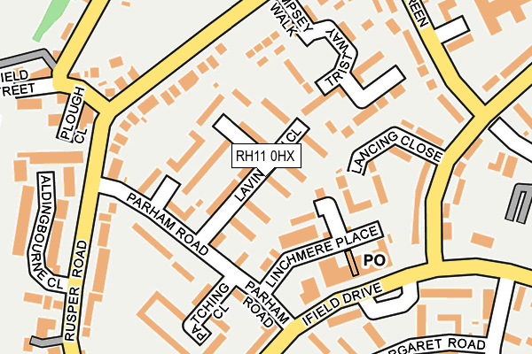 RH11 0HX map - OS OpenMap – Local (Ordnance Survey)