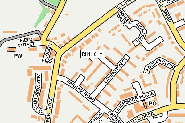 RH11 0HY map - OS OpenMap – Local (Ordnance Survey)