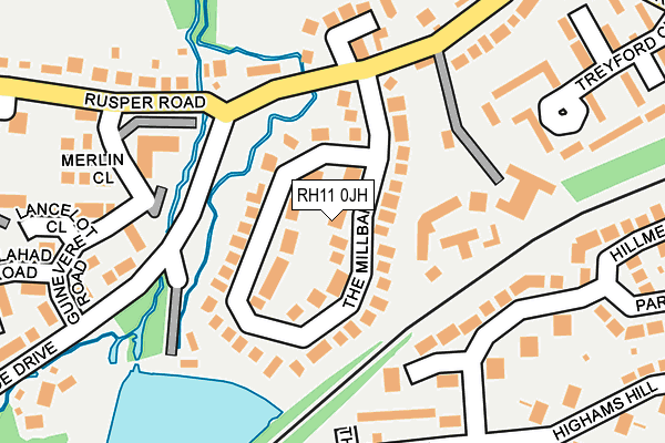 RH11 0JH map - OS OpenMap – Local (Ordnance Survey)