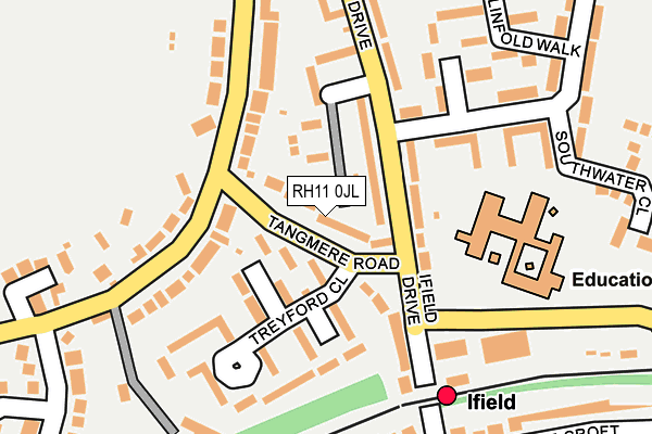 RH11 0JL map - OS OpenMap – Local (Ordnance Survey)