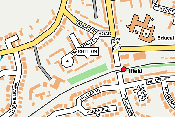 RH11 0JN map - OS OpenMap – Local (Ordnance Survey)