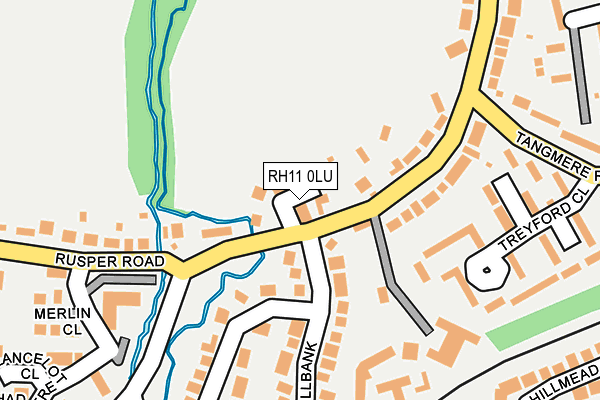 RH11 0LU map - OS OpenMap – Local (Ordnance Survey)