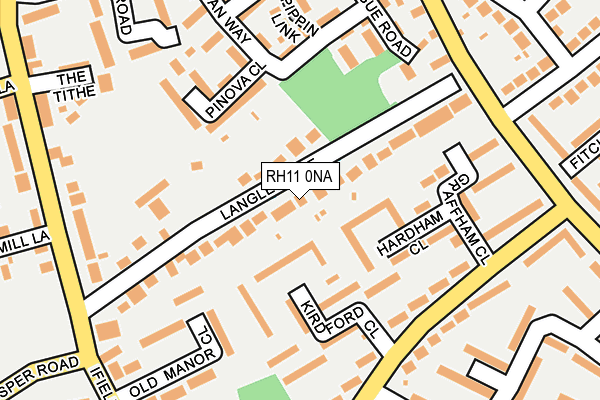 RH11 0NA map - OS OpenMap – Local (Ordnance Survey)