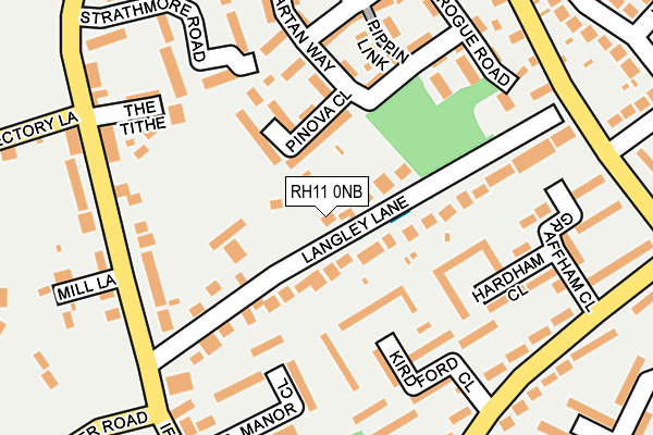 RH11 0NB map - OS OpenMap – Local (Ordnance Survey)