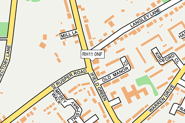 RH11 0NF map - OS OpenMap – Local (Ordnance Survey)