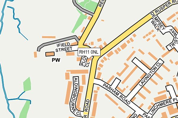 RH11 0NL map - OS OpenMap – Local (Ordnance Survey)