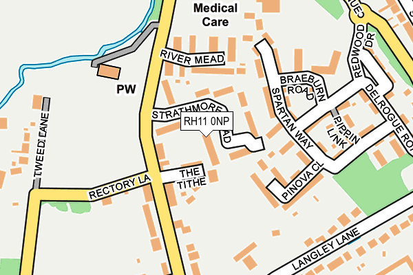 RH11 0NP map - OS OpenMap – Local (Ordnance Survey)