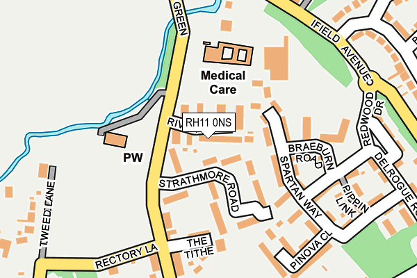 RH11 0NS map - OS OpenMap – Local (Ordnance Survey)