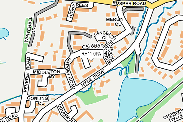 RH11 0PA map - OS OpenMap – Local (Ordnance Survey)