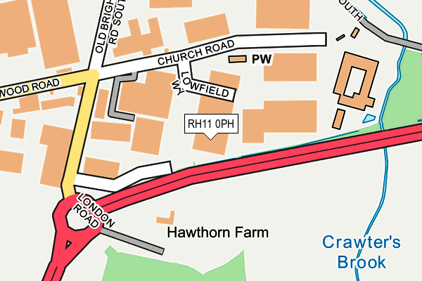 RH11 0PH map - OS OpenMap – Local (Ordnance Survey)