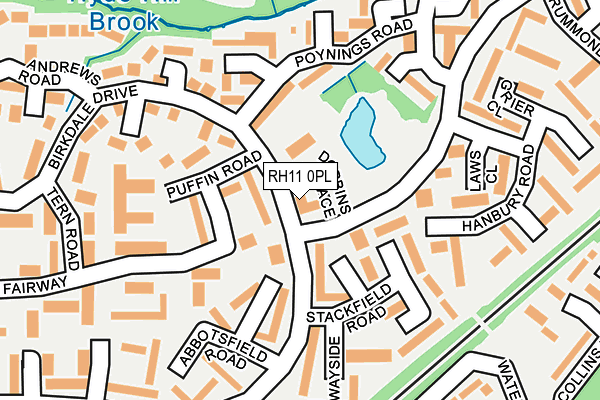 RH11 0PL map - OS OpenMap – Local (Ordnance Survey)