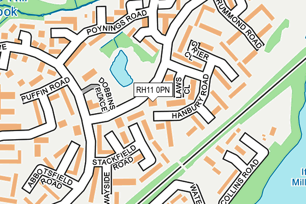 RH11 0PN map - OS OpenMap – Local (Ordnance Survey)