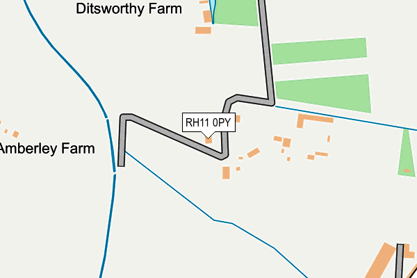 RH11 0PY map - OS OpenMap – Local (Ordnance Survey)