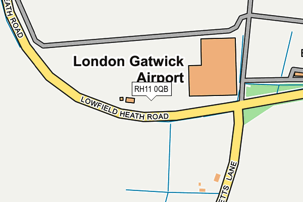 RH11 0QB map - OS OpenMap – Local (Ordnance Survey)