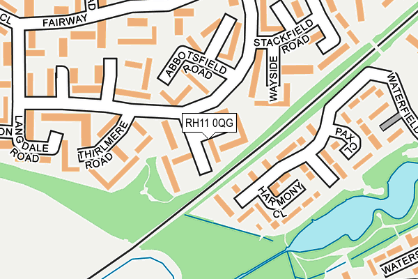 RH11 0QG map - OS OpenMap – Local (Ordnance Survey)