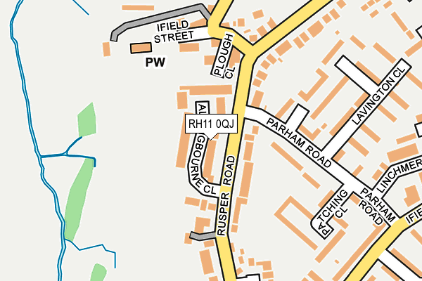 RH11 0QJ map - OS OpenMap – Local (Ordnance Survey)