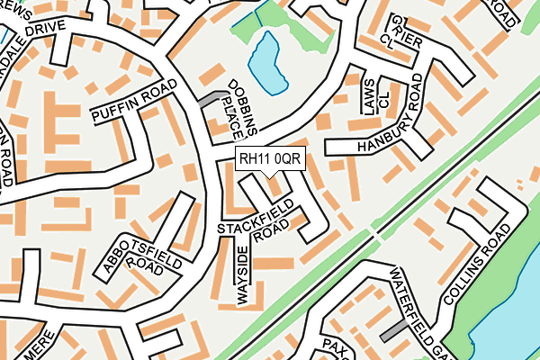 RH11 0QR map - OS OpenMap – Local (Ordnance Survey)