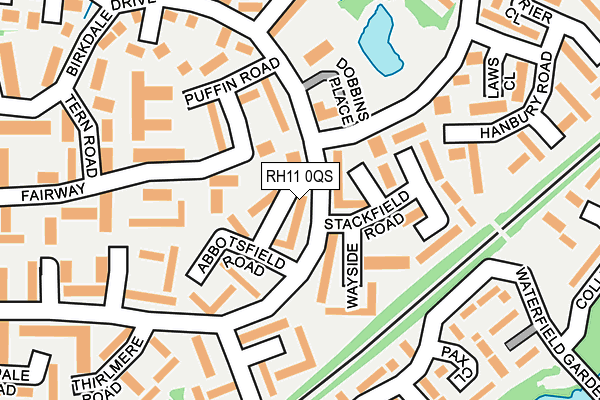 RH11 0QS map - OS OpenMap – Local (Ordnance Survey)