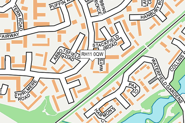 RH11 0QW map - OS OpenMap – Local (Ordnance Survey)