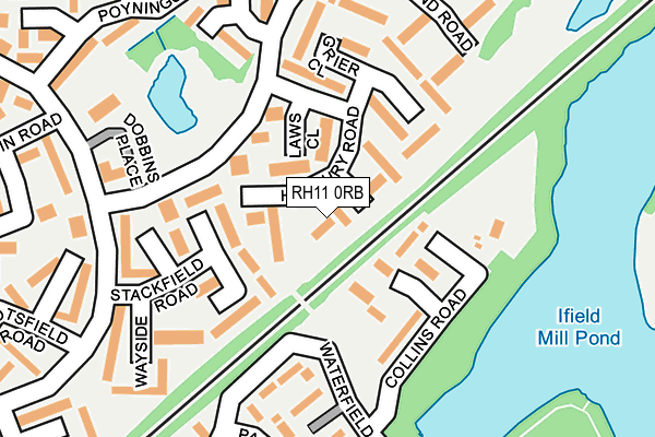 RH11 0RB map - OS OpenMap – Local (Ordnance Survey)