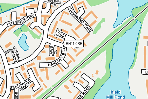 RH11 0RE map - OS OpenMap – Local (Ordnance Survey)