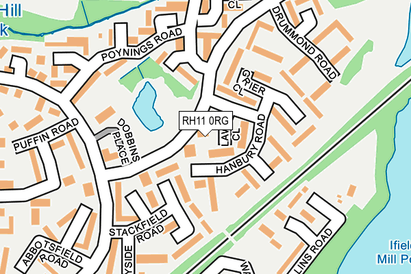 RH11 0RG map - OS OpenMap – Local (Ordnance Survey)