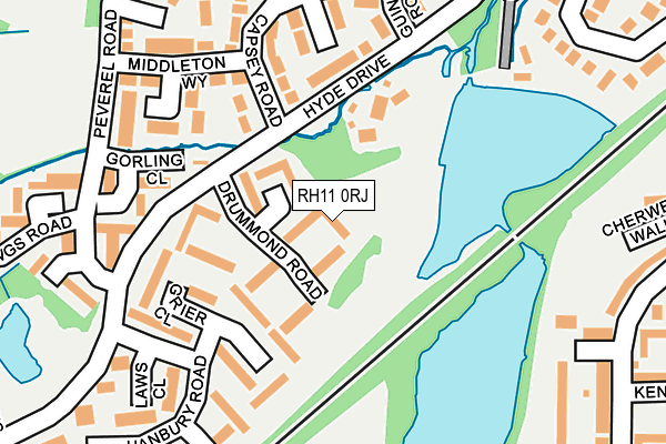 RH11 0RJ map - OS OpenMap – Local (Ordnance Survey)