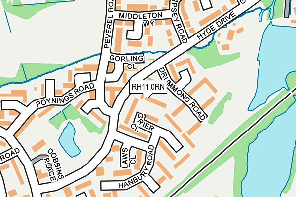 RH11 0RN map - OS OpenMap – Local (Ordnance Survey)