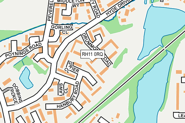 RH11 0RQ map - OS OpenMap – Local (Ordnance Survey)