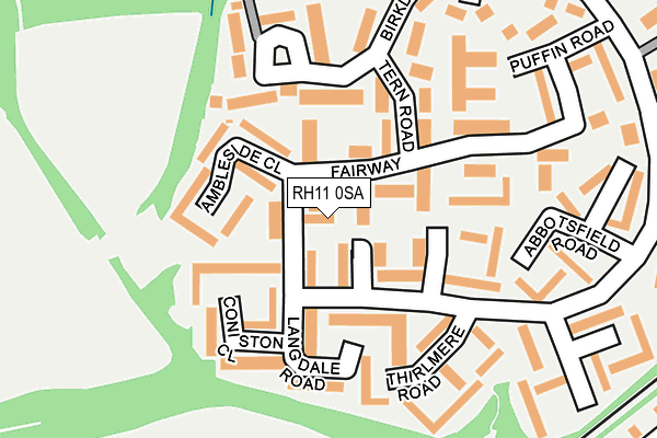 RH11 0SA map - OS OpenMap – Local (Ordnance Survey)