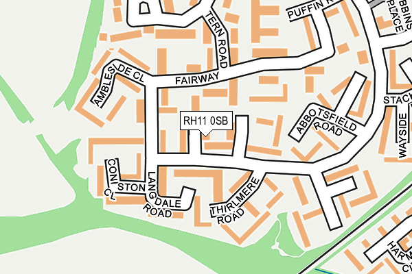 RH11 0SB map - OS OpenMap – Local (Ordnance Survey)