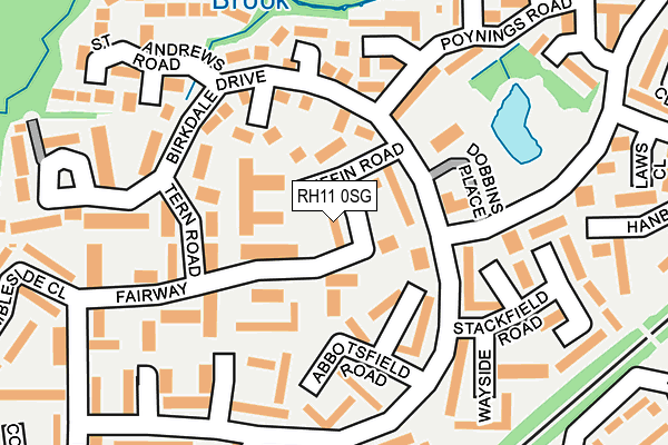 RH11 0SG map - OS OpenMap – Local (Ordnance Survey)