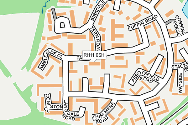 RH11 0SH map - OS OpenMap – Local (Ordnance Survey)