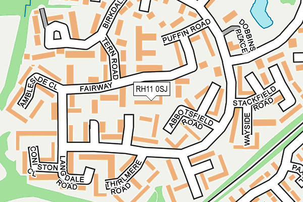 RH11 0SJ map - OS OpenMap – Local (Ordnance Survey)