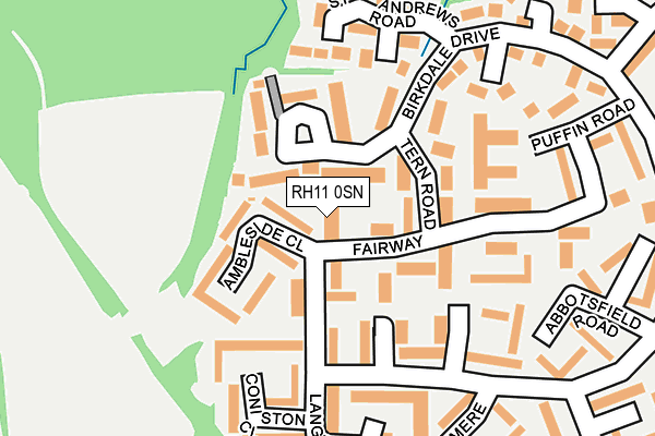 RH11 0SN map - OS OpenMap – Local (Ordnance Survey)