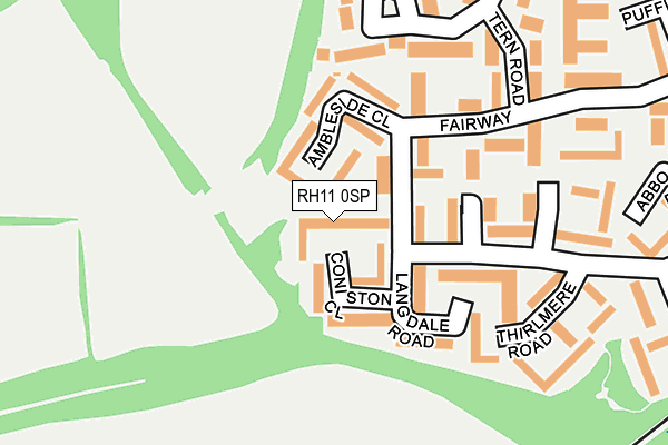 RH11 0SP map - OS OpenMap – Local (Ordnance Survey)