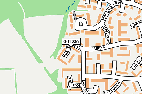 RH11 0SW map - OS OpenMap – Local (Ordnance Survey)