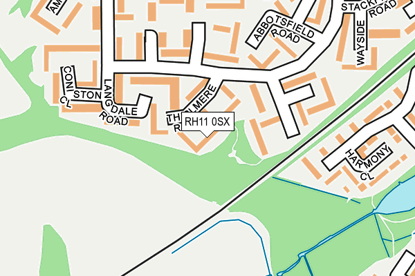 RH11 0SX map - OS OpenMap – Local (Ordnance Survey)