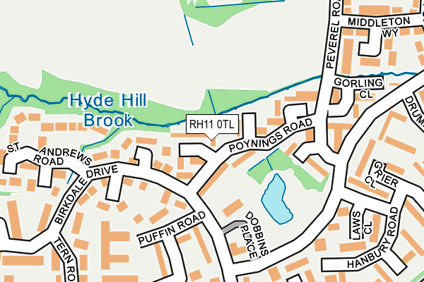 RH11 0TL map - OS OpenMap – Local (Ordnance Survey)