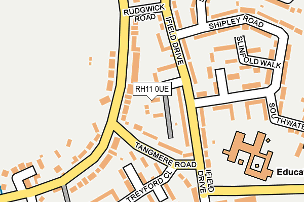 RH11 0UE map - OS OpenMap – Local (Ordnance Survey)