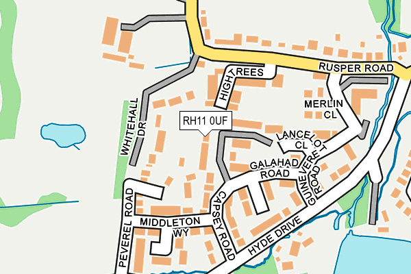 RH11 0UF map - OS OpenMap – Local (Ordnance Survey)