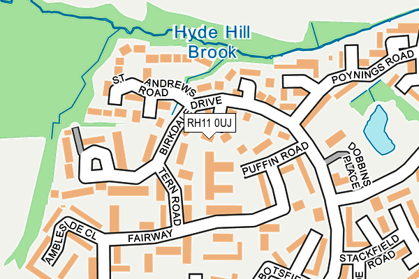 RH11 0UJ map - OS OpenMap – Local (Ordnance Survey)