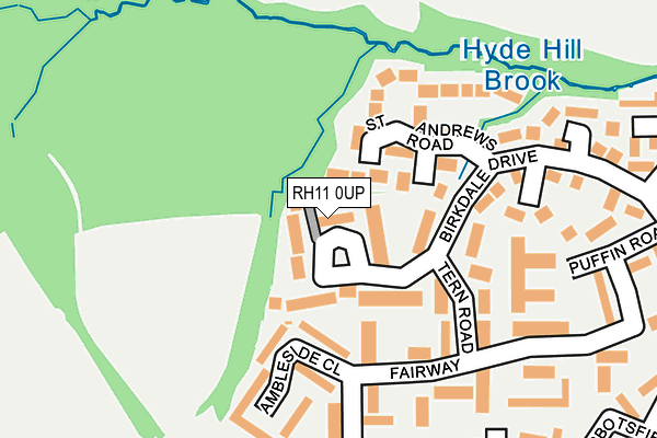 RH11 0UP map - OS OpenMap – Local (Ordnance Survey)