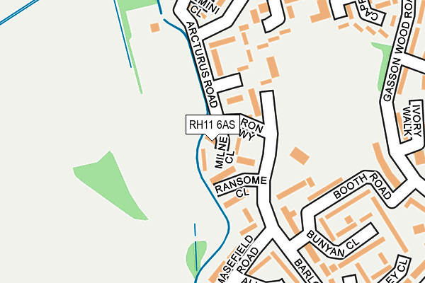 RH11 6AS map - OS OpenMap – Local (Ordnance Survey)