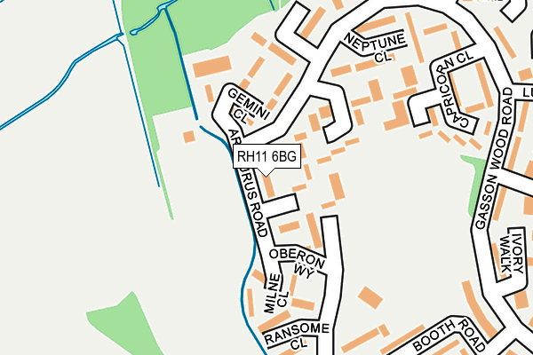 RH11 6BG map - OS OpenMap – Local (Ordnance Survey)