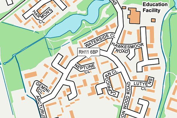 RH11 6BP map - OS OpenMap – Local (Ordnance Survey)