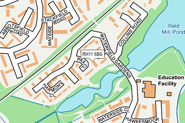 RH11 6BS map - OS OpenMap – Local (Ordnance Survey)