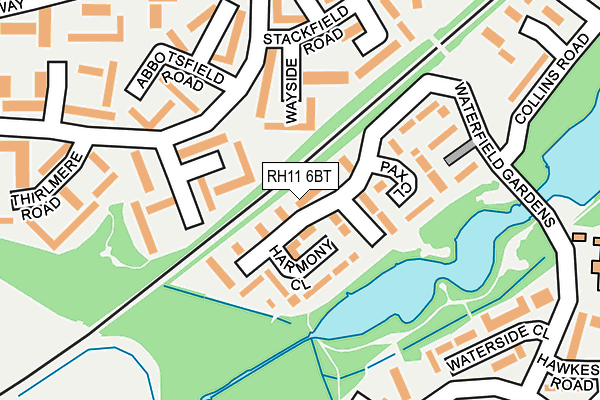 RH11 6BT map - OS OpenMap – Local (Ordnance Survey)