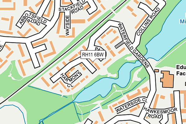 RH11 6BW map - OS OpenMap – Local (Ordnance Survey)